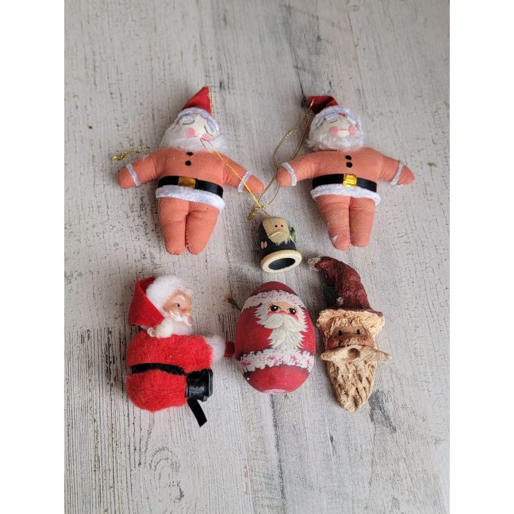 Vintage Santa clause ornament‎ figure variety set xmas